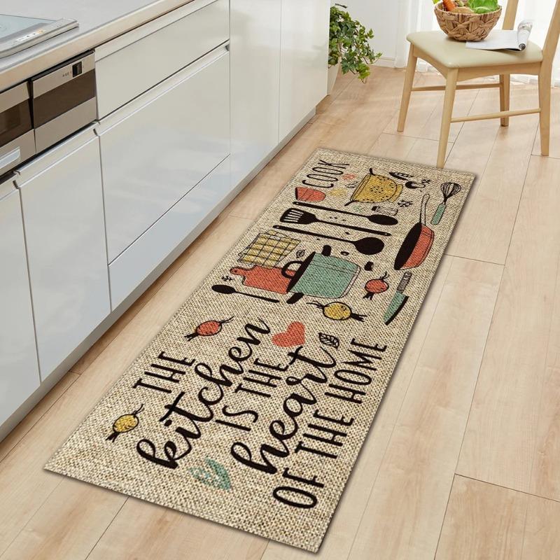 Kitchen Mat Home Entrance Doormat Living Room Bedroom Balcony Floor Decoration Carpet House Hallway Door Bath Anti-slip Foot Rug