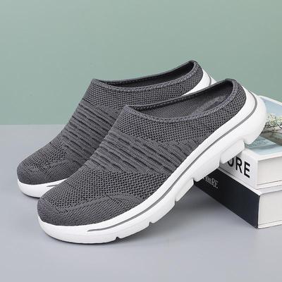 2024 Korean Style Men's Large Size Flying Weave Hollow Low-Top Driving Shoes and Baotou Slippers for Couples.