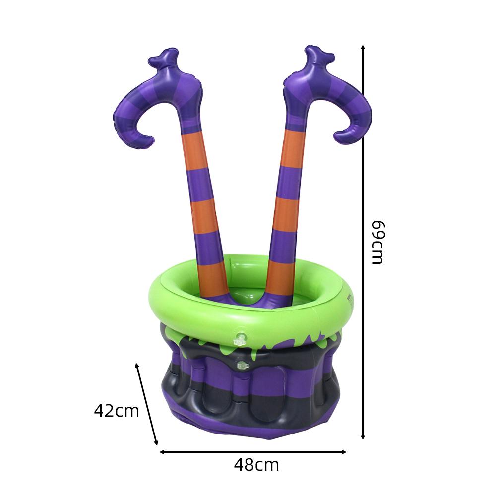 Halloween Pvc Inflatable Ice Bucket Beverage Beer Cooler Pool Outdoor Bbq Supplies Witch's Cauldron Ice Bucket Party Decor