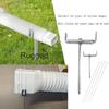 2 pièces Support Métallique pour Gouttière Support de Tuyau d'Eau de Pluie Antirouille Stabilisateur Ancrages pour Support de Tuyau