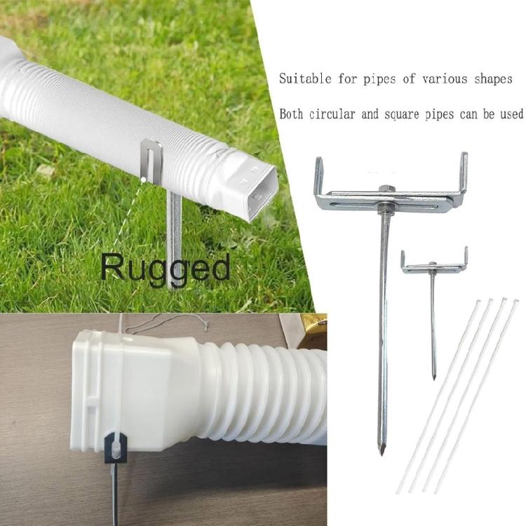 2 pièces Support Métallique pour Gouttière Support de Tuyau d'Eau de Pluie Antirouille Stabilisateur Ancrages pour Support de Tuyau