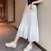 Summer High-Waist Midi A-Line Half Skirt for Students - Women's Casual Style