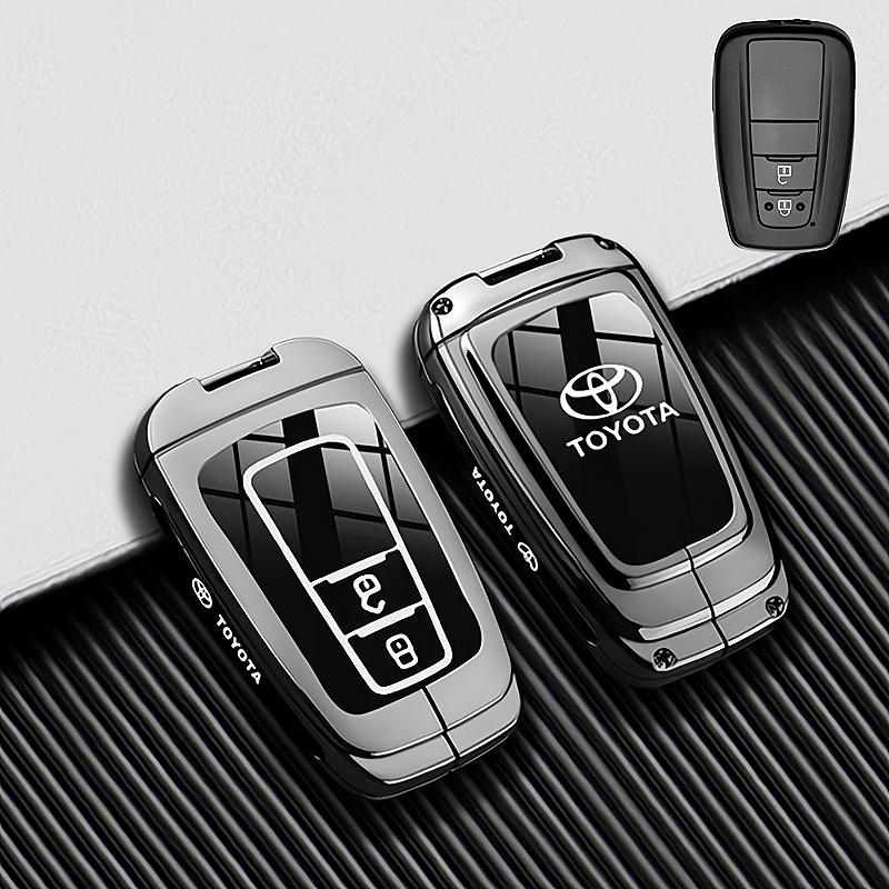 Car Key Case Cover Shell Fob For Toyota CHR Hilux Fortuner Land Cruiser 200 Camry Corolla Crown RAV4 Highland Key Chain