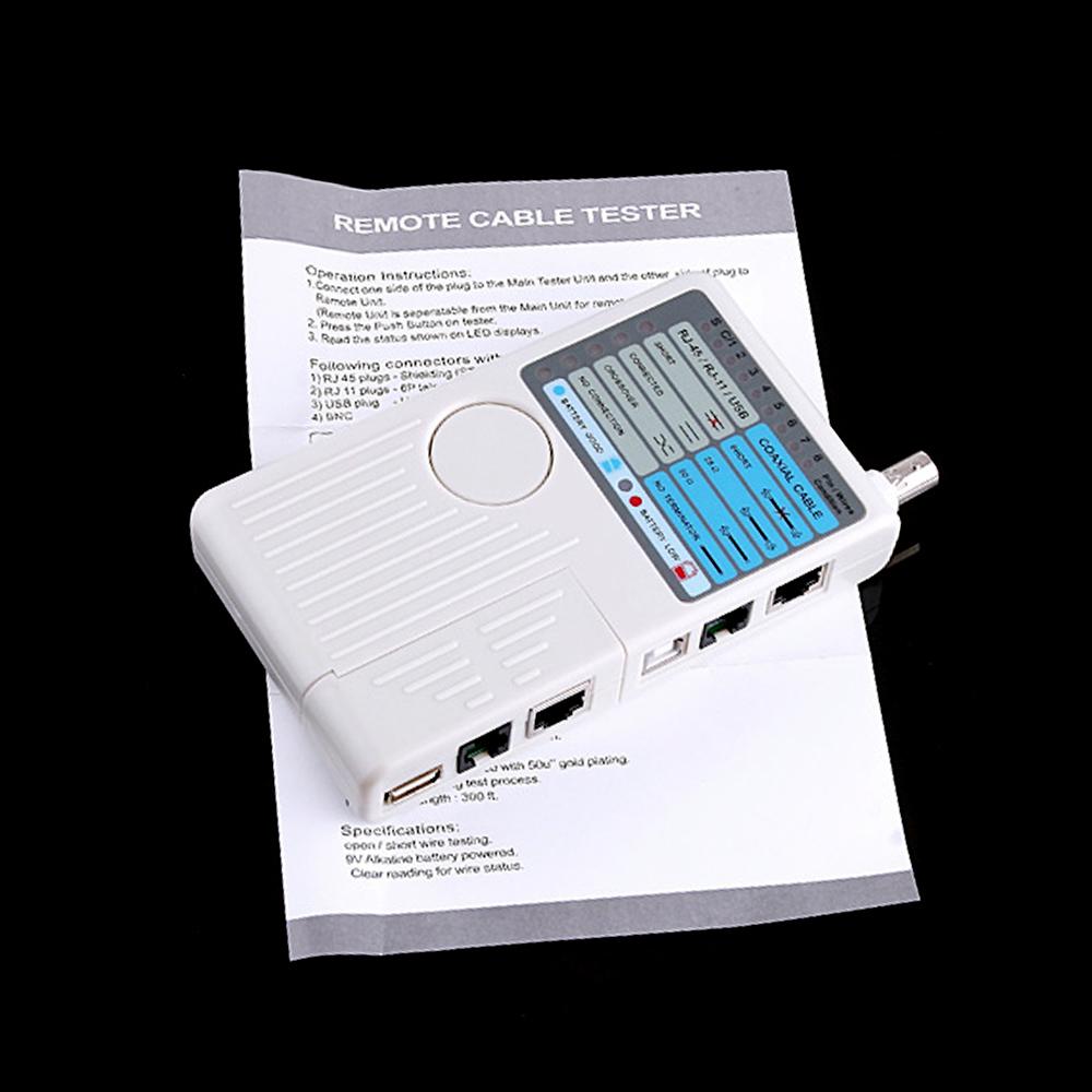 4 in 1 Remote RJ11 RJ45 USB BNC LAN Network Phone Cable Tester Meter Device Machine