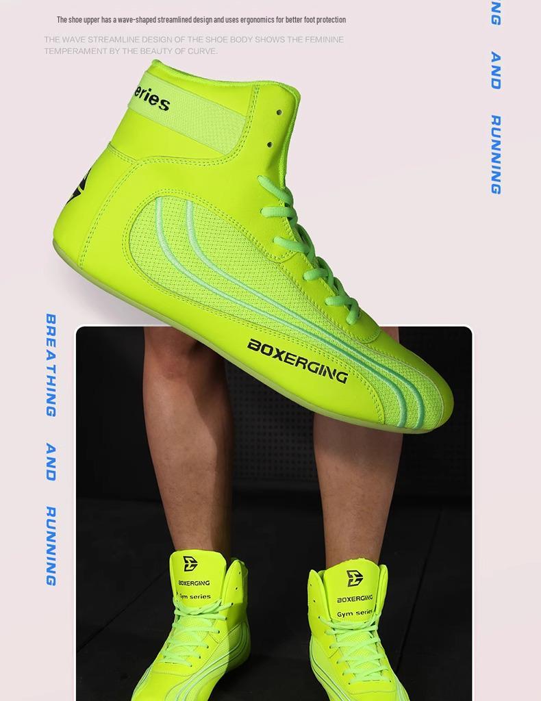 Unisex High-Top Boxschuhe für Erwachsene & Kinder - Ideal für Sanda, Kampfsport, Training, Ringen, Fitness & Gewichtheben