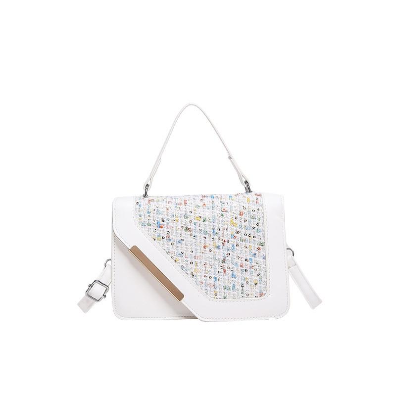 Luxurious Chic Small Square Handbag For Women In Black White Pink Stylish Design