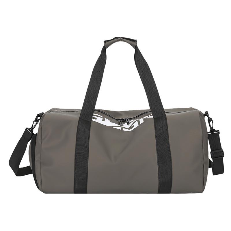 

Men s fashion and simple outing, decompression handbag, with shoe compartment model, commuting versatile fitness bag, can be set with a pull bar кавовий