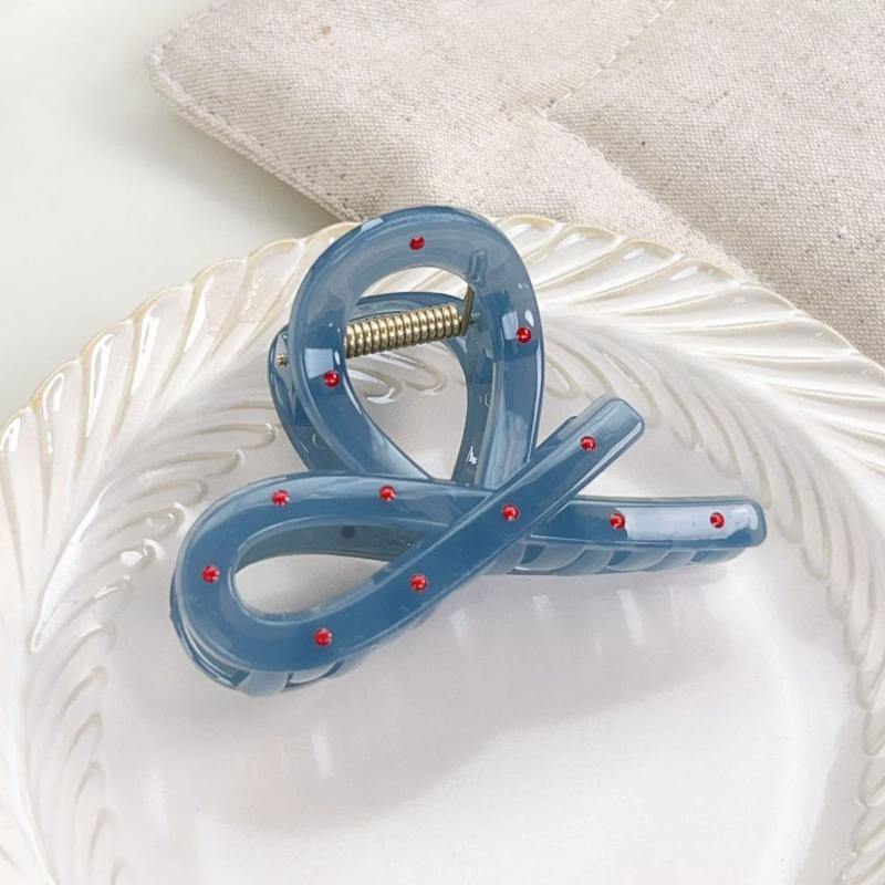 Dusty Blue Hair Jaw Clips Strong Hold Durable Plastic Cute Hair Clips for Women Girls Daily Styling Short Trips
