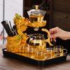 Skleněné automatické čajové sady Zlatý drak Integrované Líná rodina Kung Fu High-end Lehký luxusní čajový set