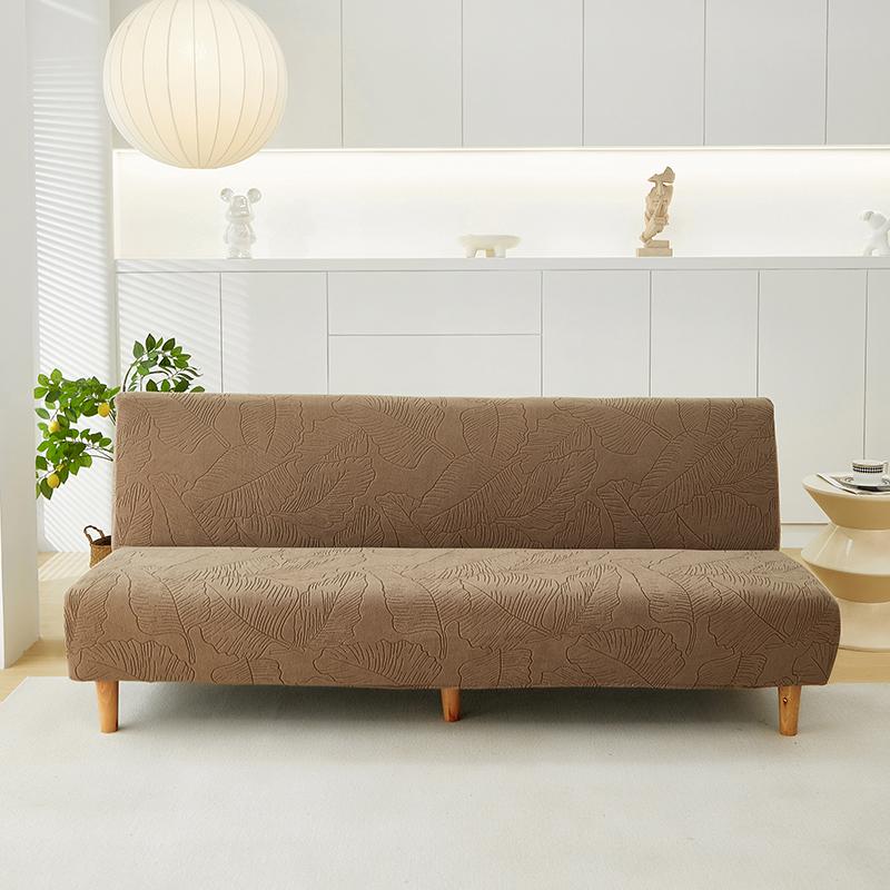 Armless Jacquard Sofa Bed Cover Elastic Soft Folding Sofa Covers Without Armrests  Couch Sofa Protection Suitable For 2-3 Seater