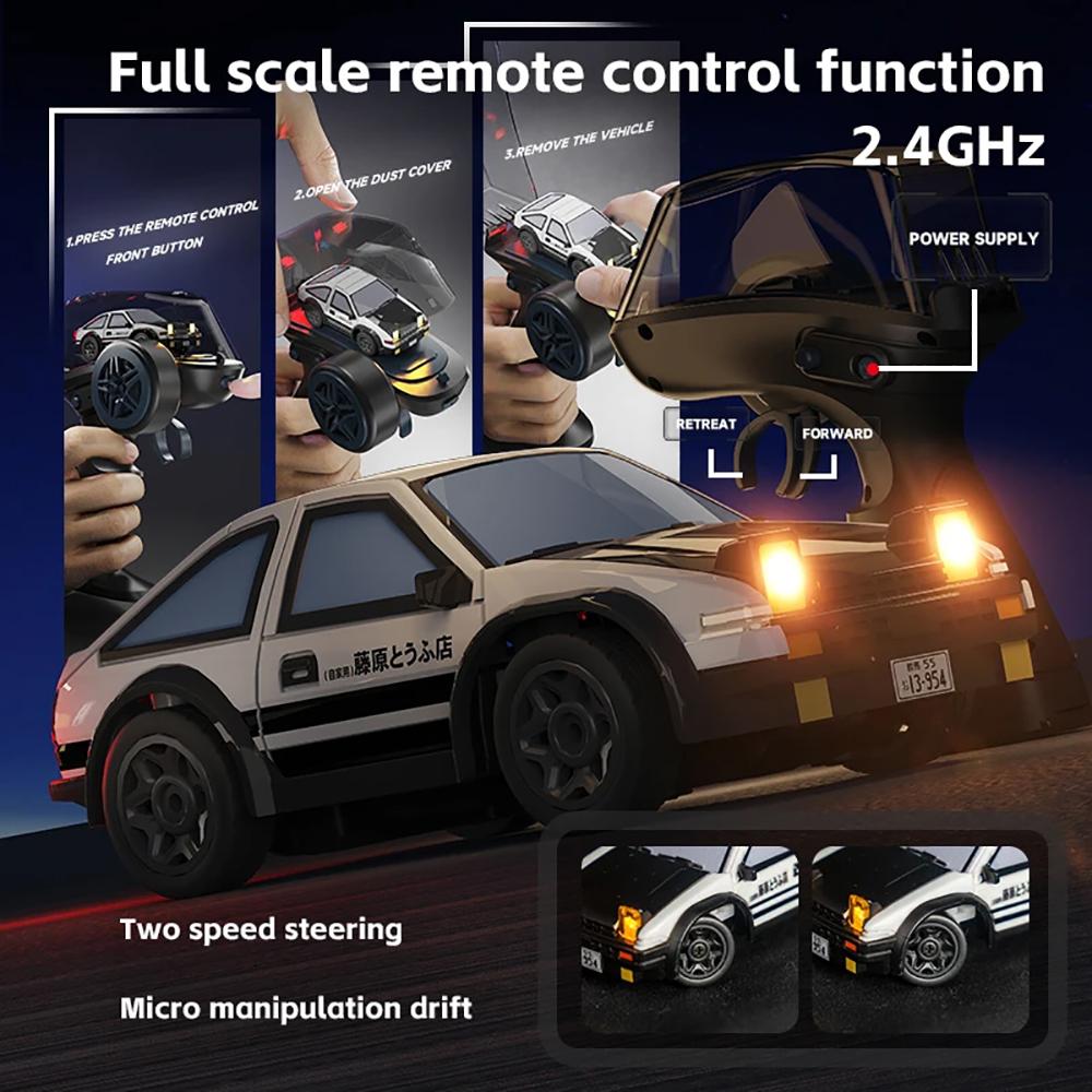 1/64 RC Drift Car Mini Desktop Remote Control Racing Cars 2.4G 4WD High Speed Off-road Drifting Vehicle Electric Toys Car Gifts