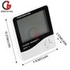 HTC-1 Digital Thermometer Hygrometer Clock Alarm/Alarm Calendar 5 Functions Large Screen Desktop Stand & Wall Mount White