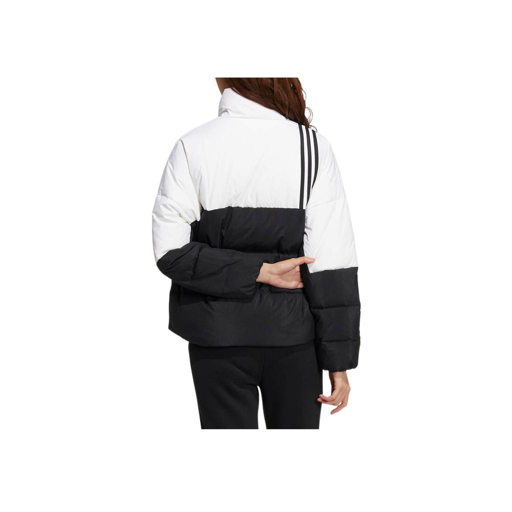 Adidas Neo Letter Print Stripe Stand Collar Zip Down Jacket Women Outerwear Multicolor HN4702