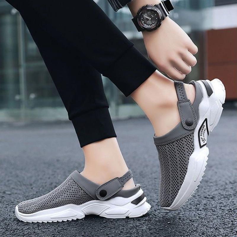 Sommer Neue Strandsandalen Outdoor Atmungsaktiv Bequem Plateau Schuhe Flip Flops Luxusmarke Geschlossene Zehen Halbschuhe Heißer Verkauf