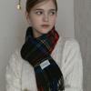 TATIANA Check Soft Lambskin 100% Wool Muffler MF8005 Red Green