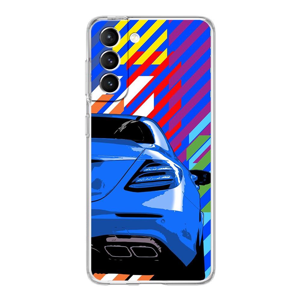 Custodia per Telefono Auto Sportiva JDM Tipo Aereo per Samsung Galaxy S22 S21 S20 FE Ultra 5G S10 S10E S9 S8 Plus Note 10 20 Cover Trasparente