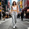 Womens Sweatpants Print Daily Casual Sports Pants Outdoors Gym Jogging Woman Clothes Trousers