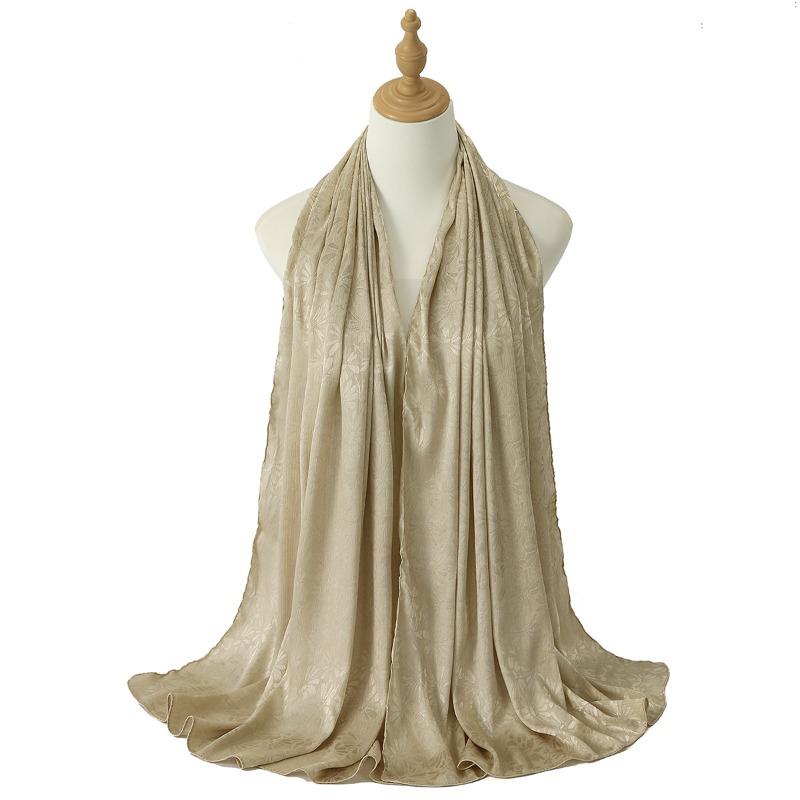 Hot-selling new solid color simple sunflower decoration polyester long towel shawl popular plain color headscarf yarn