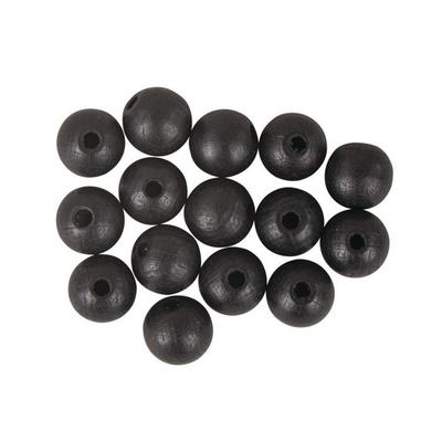 FSC 100% urbtas koka lodītes, matētas, ø 10mm, melnas, 35 gab.