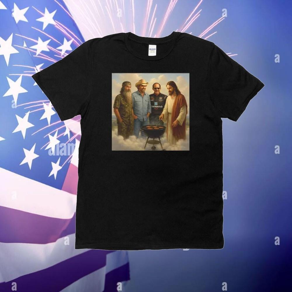 

Real Gang Meetup In Heaven Phil Robertson Dale Earnhardt Toby Keith Shirt LI1809 Unisex T-Shirt XXXL