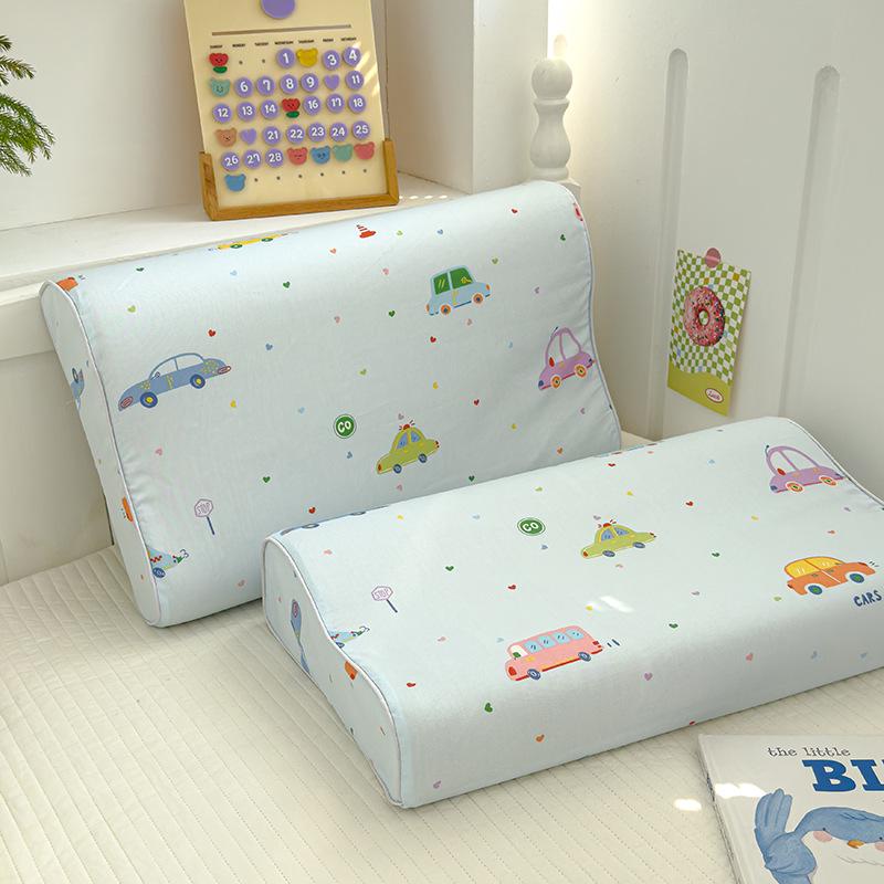Class A 60s Sateen Cotton Pillowcase, Latex-infused, 60x40 cm, Washed Cotton for Children, 50x30 cm 27cmx44cm