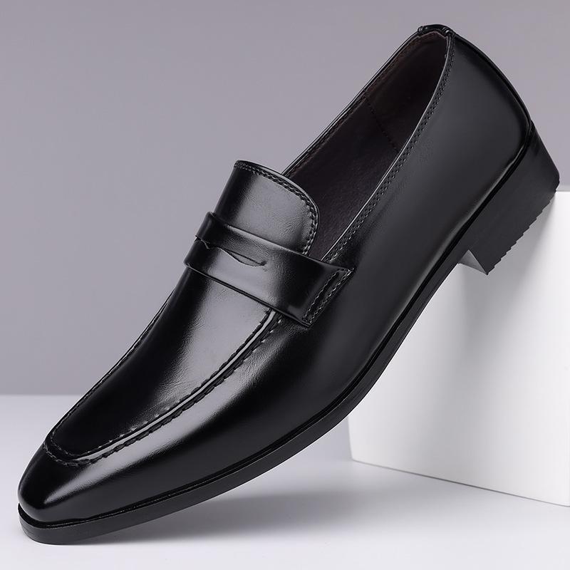 Men's Spring Leather Shoes Men's British Style Business Casual Shoes