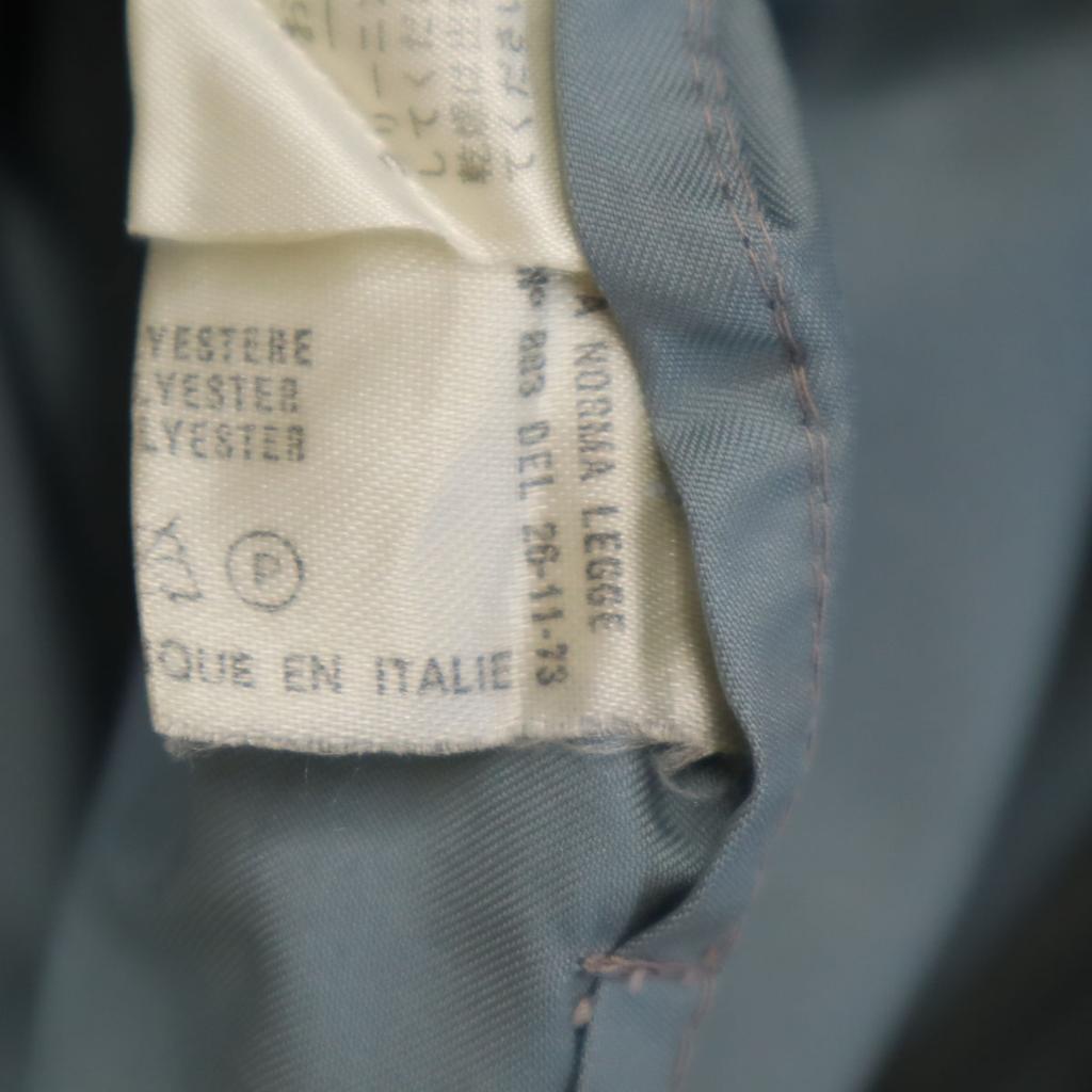 Lanvin 90s Made In Italy Old Stainless Collar Coat 46 Blue Gray Men's Used