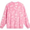 Li Ning X Disney Hugging Dragon Sports Trend Series Printed Crewneck Sweatshirt Unisex Sweatshirt Xianxia-Pink AMBU212-3