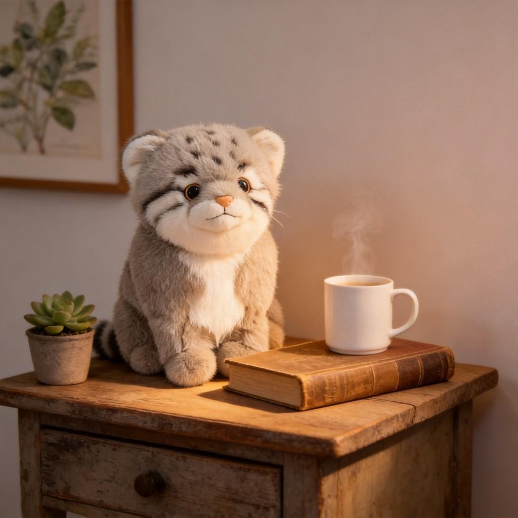 Peluche Corto Gatto Pallass Peluche Giocattolo Per Regalo E Esposizione