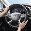 Geeignet für Mitsubishi Carbonfaser-Textur Lenkradabdeckung zum Aufstecken Wellenförmiges Sportdesign Schutzhülle Outlander Phev Sport Eclipse Cross