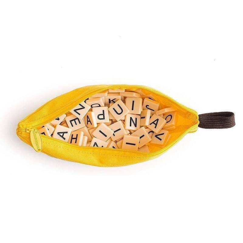 Plastic Kids Spelling Game Banana 144 Pieces Alphabet Solitaire English Spelling Puzzle Toy