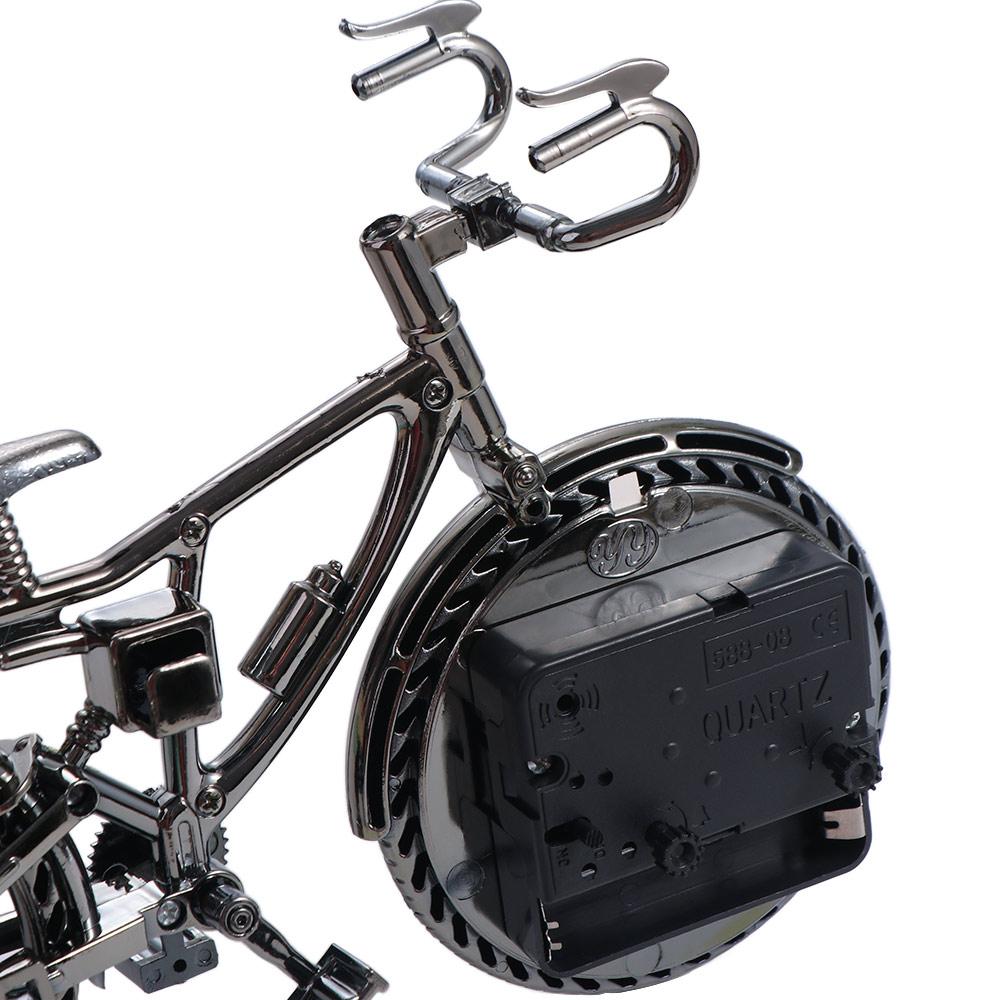 NEW DIY Retro Stand Clock Glamorous Decoration Model Desk Bedroom Alarm Clock Gift Bicycle Quartz