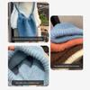 Chapéu Feminino Outono Inverno Gorro Quente Japonês Malha Chapéu Boné de Pelo À Prova de Vento Grosso Proteção de Orelhas Gravata Pulôver Gorro Bonnet