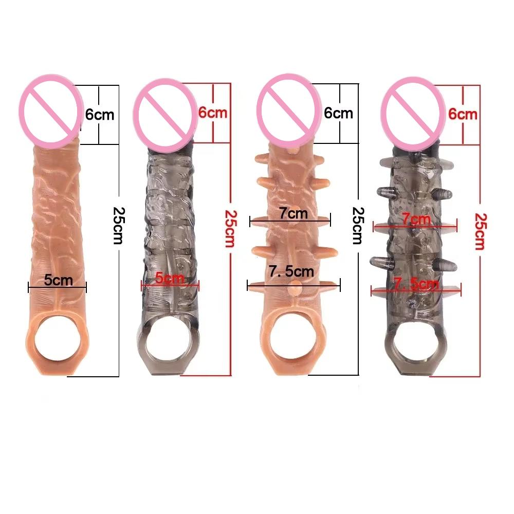 Penis Extender Sex Tooys for Man Vibrator Sex Toys 18 Erection Ring for Men Men's Special Condom Cock Sleeve for Penis