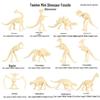 Jurassic Dinosaur Fossil Model Toy Set: Pterodactyl, Brachiosaurus, T. Rex & Stegosaurus Skeletons for Kids