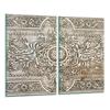 Glas-Schneidebrett 2x 30x52 Mosaik