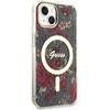 Etui Do iPhone 14 Plus Guess Flower MagSafe Zielone