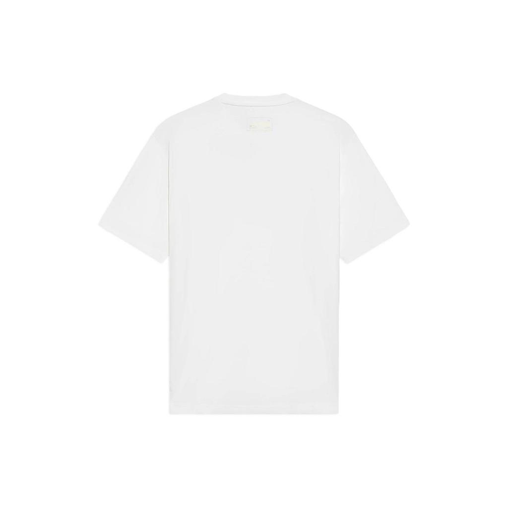 Li Ning Sportmode Serie Logo Buchstaben Print Kurzarm T-Shirt Unisex Oberteile Weiß AHSS565-1