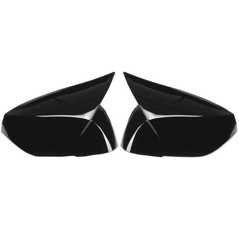 Carbon Fiber Pattern Rearview Mirror Cover for Infiniti Q50 - Gloss Black