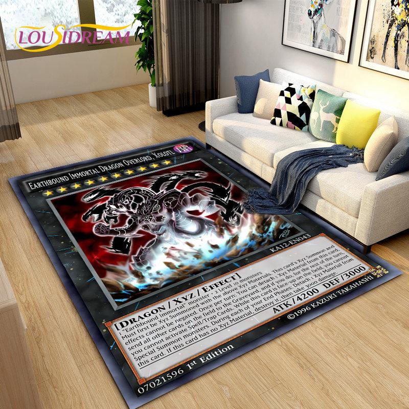 Yu-Gi-Oh MONSTER CARD Anime dywan do składania duży, dywanik do salonu sypialnia Sofa dekoracja wycieraczki, antypoślizgowa mata podłogowa dla dzieci