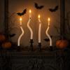 Halloween Candles with Faces and 4 Light-Up - Requires 1 AAA Battery (Batteries Not Included)
