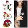 New Enamel Christmas Brooches Christmas Tree Snowman Santa Hats Reindeer Snowflake Metal Pins Xmas Decorative Jewelry