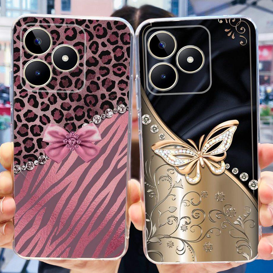 For Realme C51 RMX3830 / Realme C53 RMX3760 Global Phone Cover Cases Transparent Soft TPU Capas Etui For RealmeC51 C 51 Housing