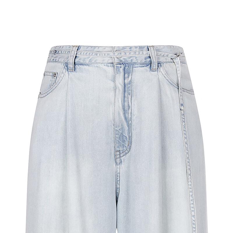 LESS 2025 Spring Lyocell Wide-Leg Jeans