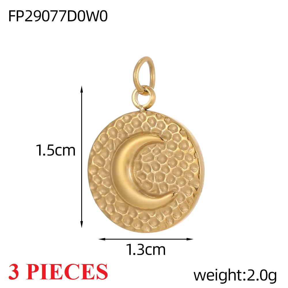 3PCS/LOT CARLIDANA Gold Plated Stainless Steel Charms, Flower Animal Heart Bow Pendants for DIY Necklace Jewelry Making