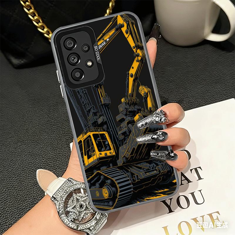 Excavating Machinery Cool Shockproof Phone Case for Samsung A17 A16 A15 A14 A37 A57 A36 A56 A26 A35 A55 A25 A34 A54 A24 A13 A23