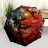 Yin Yang Dragons: A Symbol of Balance and HarmonyUmbrella, Portable 3-Fold Compact Umbrella for Men & Women Gift