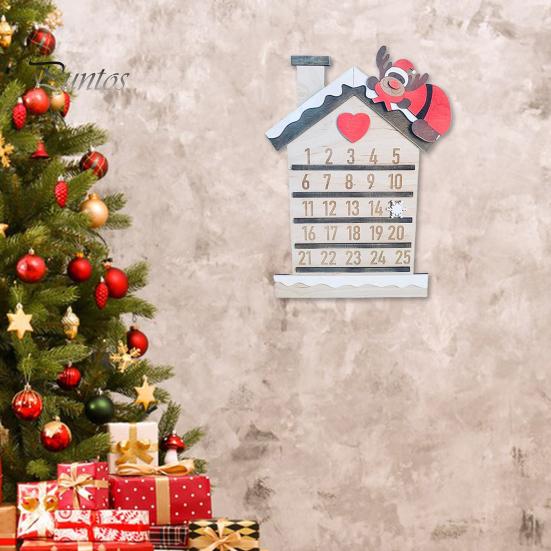 Christmas Advent Calendar House Smooth Edge Burr-Free 25 Days Countdown Calendar Wall Art Decoration