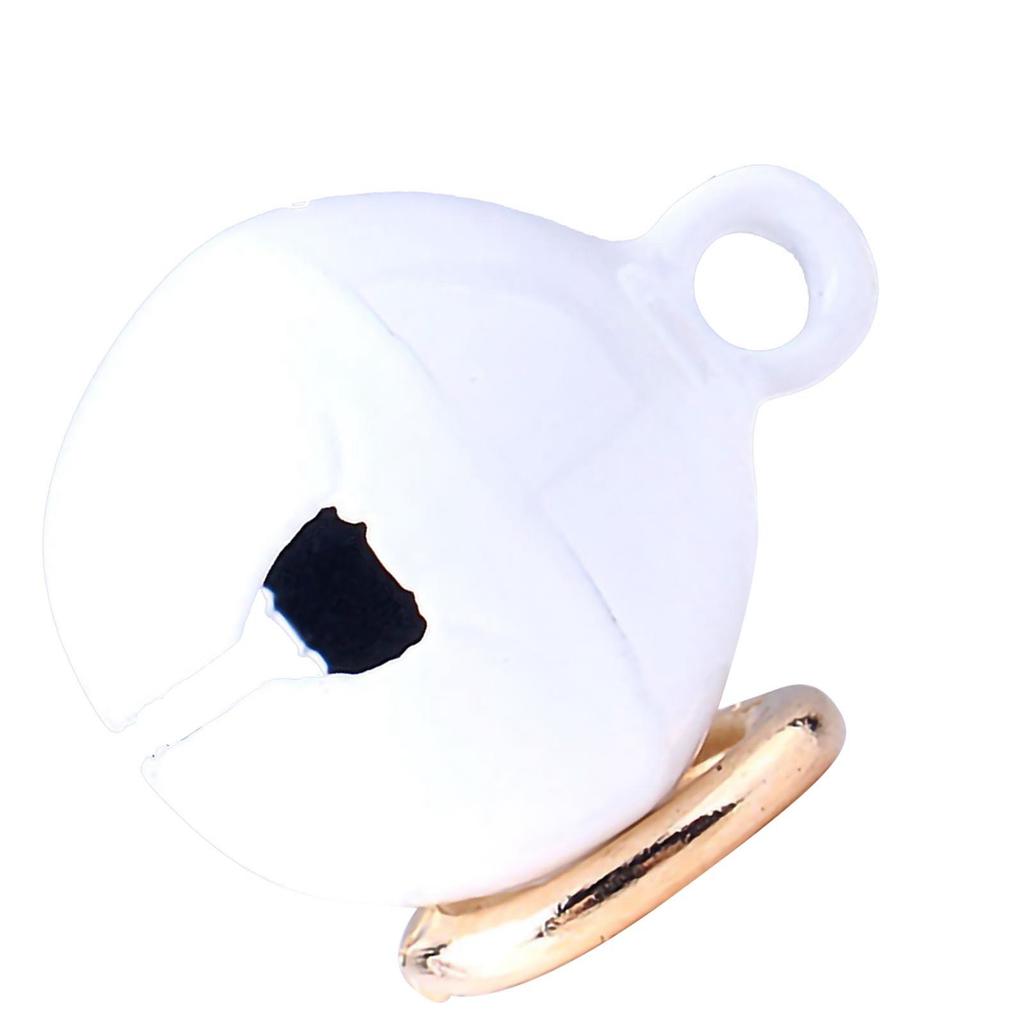 Haustierhalsband Glocke Eisen Haustier Runde Einteilige Glocke Halsband Anhänger Zubehör mit Schlüsselanhänger für Katzen und Hunde