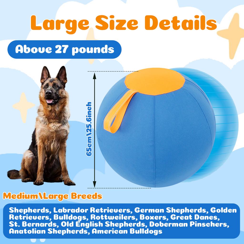 Herding Ball for Dogs Interactively Dogs Outdoor Inflatable Ball Toy Durably Physical Activity Training Self Play Toy Dog Toy
